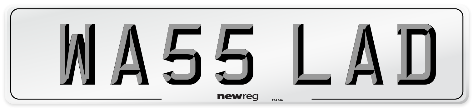 WA55 LAD Number Plate from New Reg